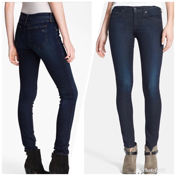 rag & bone Denim - Rag and Bone skinny Kensington wash mid rise jean